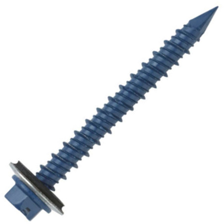1 x Betonschroeven zeskantkop TH Afdichtingsring met neopreen epdm afdichting 6.5X45 Blue Ruspert