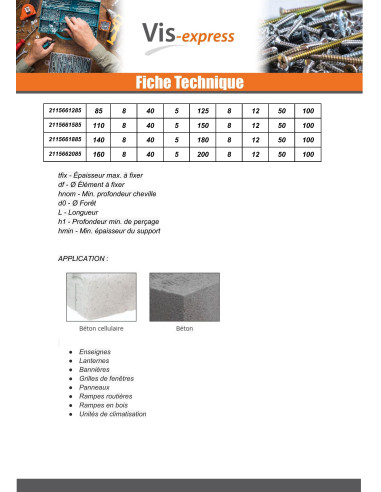1 x Betonschroeven zeskantkop TH...