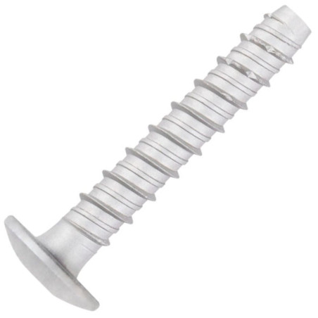 1 x Betonschroeven kop bollig TORX TORX T30 6X50 Wit verzinkt staal