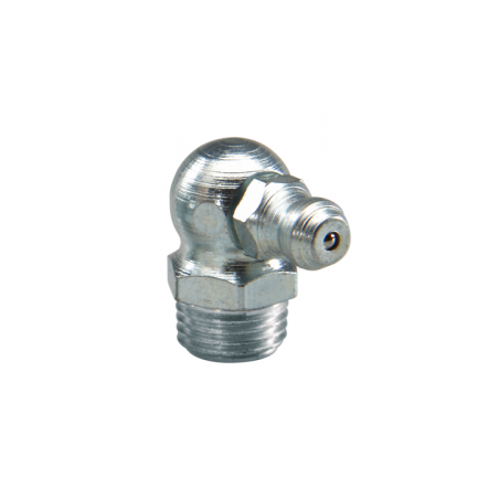 1 x Engraxador angular 90° M8 steek van 125 Wit verzinkt staal