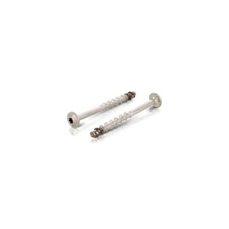 1 x Betonschroeven kop bollig TORX T30 A4 RVS 7,5 x 100 bedraad op 45