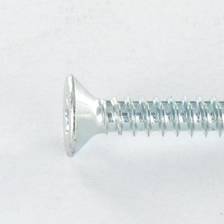 1 x Zelfborende schroef gefreesde kop TORX T20 3.9X13 Wit verzinkt staal