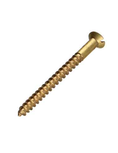 1 x Houtschroeven Messing 6X60 geboord en...
