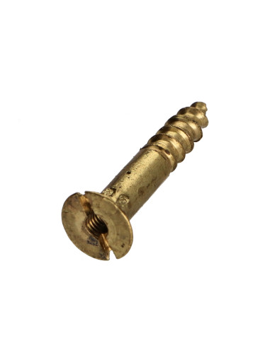 1 x Houtschroeven Messing 5X40 geboord en...