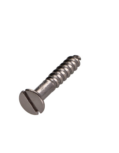 1 x Houtschroeven Messing chroom gefreesde kop...