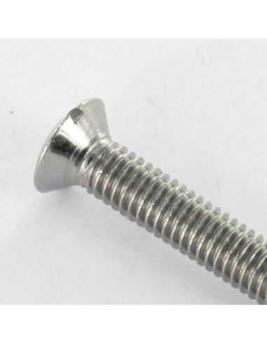 1 x Metalen schroeven Messing chroom gefreesde...