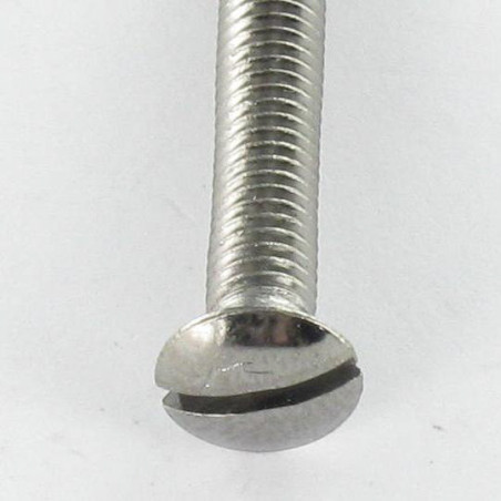 1 x Metalen schroeven Messing chroom gefreesde bolkop split M4X35
