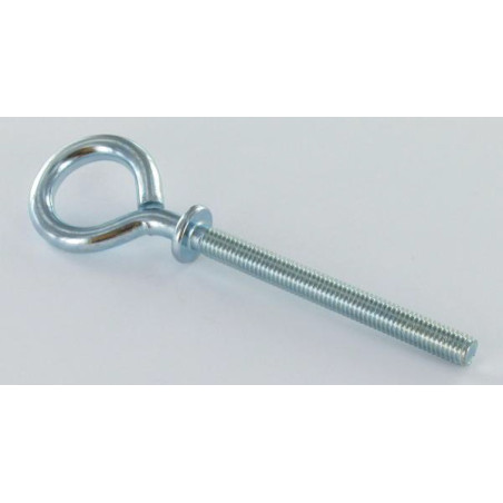 1 x Oogschroef metalen met kraag 4X40 Wit verzinkt staal