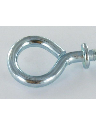 1 x Oogschroef metalen met kraag 4X40 Wit...