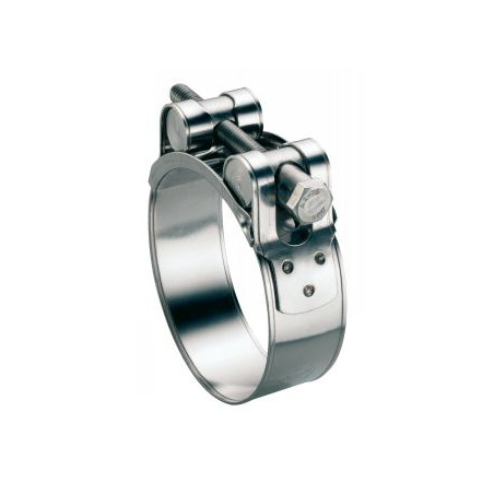 1 x Slangenklem voor dikke en versterkte buis bandbreedte 22 diameter 60 to 63 RVS W4