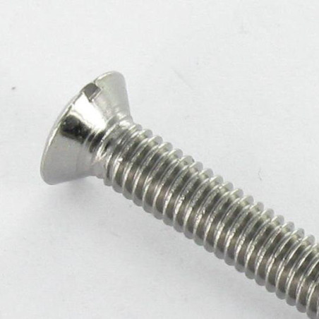 1 x Metalen schroeven Messing chroom gefreesde bolkop split M4X16