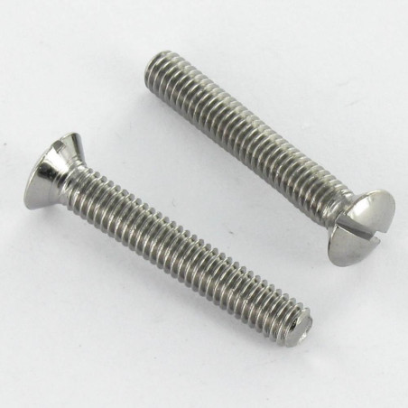 1 x Metalen schroeven Messing chroom gefreesde bolkop split M4X12