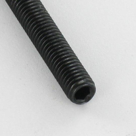 1 x Metalen schroeven zonder kop zeshoekig hol sleutel van 4 M8X18 punt uiteinde Zwart gegalvaniseerd staal