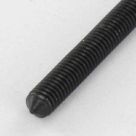 1 x Metalen schroeven zonder kop zeshoekig hol sleutel van 4 M8X18 punt uiteinde Zwart gegalvaniseerd staal