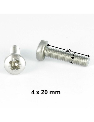 1 x Metalen schroeven bolvormige kopschroef...