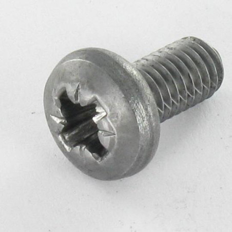 1 x Metalen schroeven bolvormige kopschroef Pozi PZ8 M6X12 Ruw staal