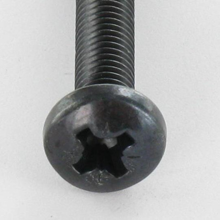 1 x Metalen schroeven bolvormige kopschroef Pozi PZ7 M5X16 Zwart gegalvaniseerd staal