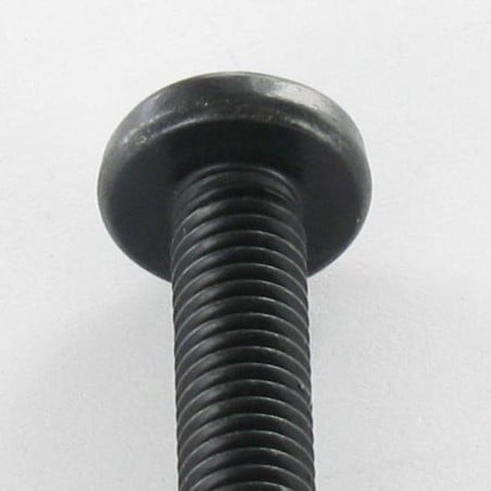 1 x Metalen schroeven bolvormige kopschroef Pozi PZ7 M5X16 Zwart gegalvaniseerd staal