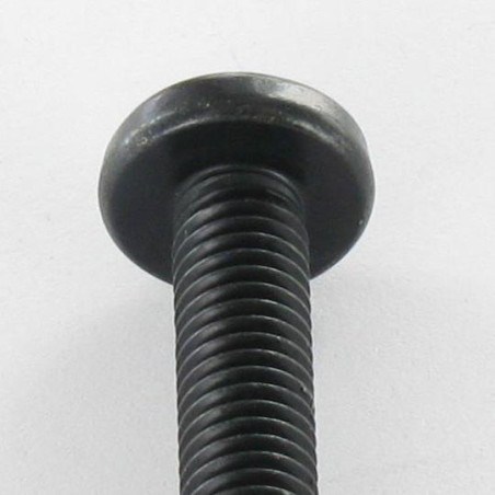 1 x Metalen schroeven bolvormige kopschroef Pozi PZ7 M4X4 Zwart gegalvaniseerd staal