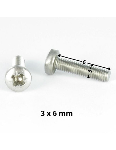1 x Metalen schroeven bolvormige kopschroef...