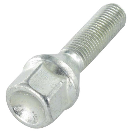 1 x Schroeven WIEL M12X60 steek van 125 S/PL17 klasse 10.9 Wit verzinkt staal