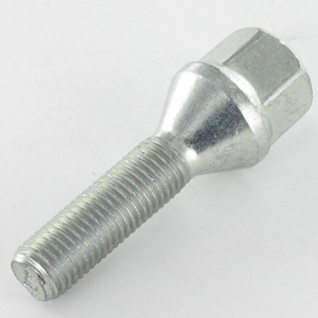 1 x Schroeven WIEL M12X60 steek van 125 S/PL17 klasse 10.9 Wit verzinkt staal