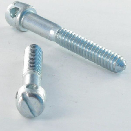 1 x Schroeven voor bedmontage Wit verzinkt staal M8X45 gedeeltelijke draad steek van 150 kruiskop
