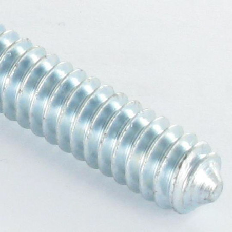 1 x Schroeven voor bedmontage Wit verzinkt staal M8X45 gedeeltelijke draad steek van 150 kruiskop