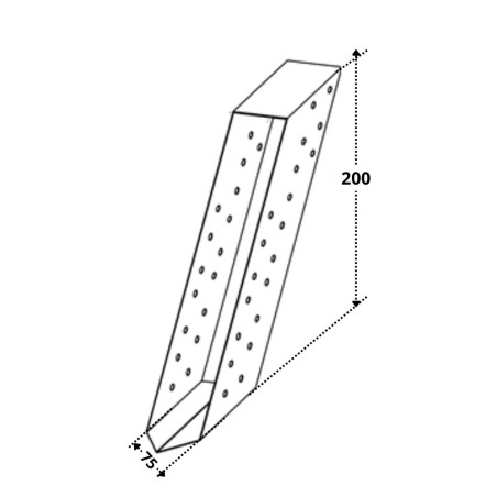 1 x Houtbalkconnector 75X200