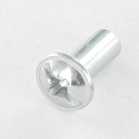 1 x Moer Hulsmoer Pozi met split M4X8 5X12 Wit verzinkt staal