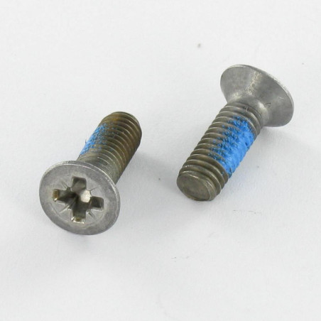 1 x Metalen schroeven gefreesde kop Pozi PZ7 M5X20 Wit verzinkt staal Remdraad