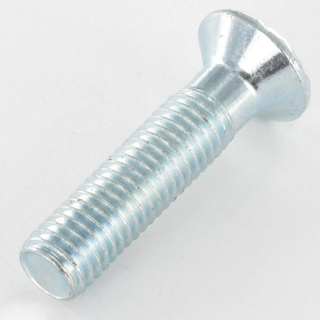1 x Metalen schroeven gefreesde kop 10X44 bedraad op 32 kopdiameter 18 Klasse 6.8 Wit verzinkt staal