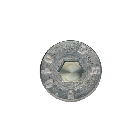 1 x Metalen schroeven FHC verzonken kop met zeskant print M6X16 volledige draad klasse 10.9 sleutel van 4 Remdraad Wit