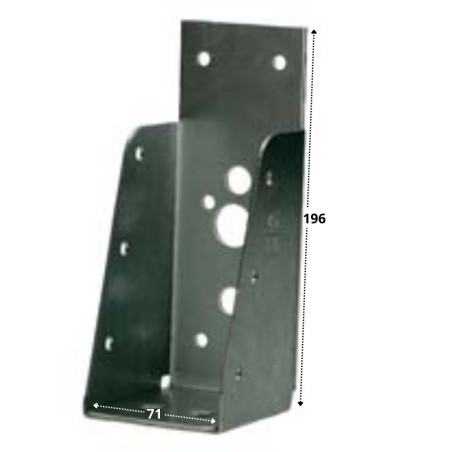 1 x Balkdrager STRAAL zonder LIP sendzimir 71X196