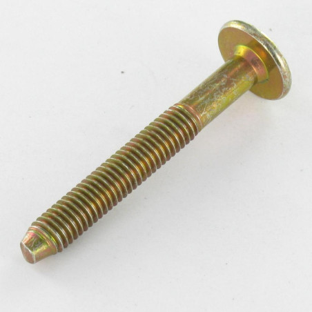 1 x Schroeven Bolkop breed rond holle zeshoekige M6X47 bedraad op 32 conische uiteinde Bichromaat