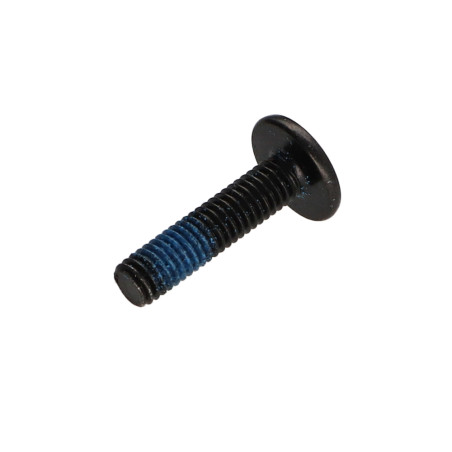1 x Schroeven Bolkop breed rond M6X25 sleutel van 4 Zwart gegalvaniseerd staal Remdraad