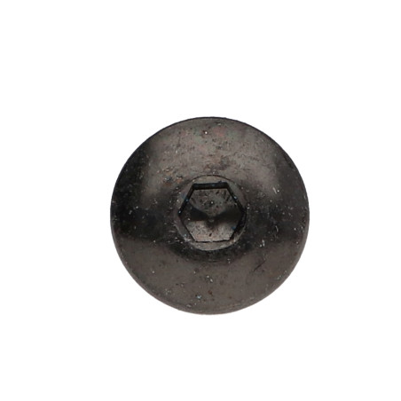 1 x Schroeven Bolkop breed rond M6X25 sleutel van 4 Zwart gegalvaniseerd staal Remdraad