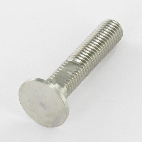 1 x Metalen schroeven kop plat A/FLAT 20X50 bedraad op 43 M10 RVS