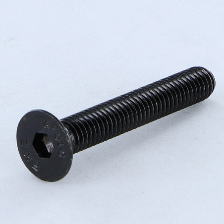 1 x Metalen schroeven FHC verzonken kop met zeskant print M4X10 volledige draad klasse 10.9 sleutel van 2.5 Zwart
