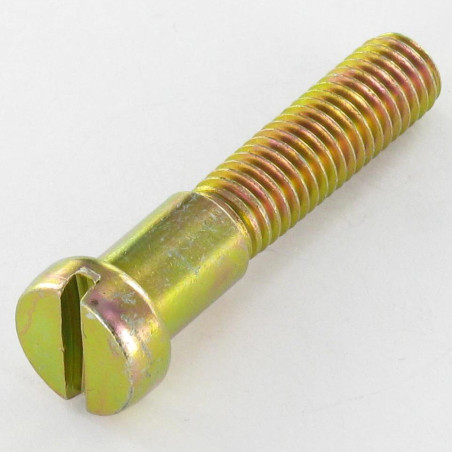 1 x Metalen schroeven schouder cilindrische kop plat split M8X40 bedraad op 27 Bichromaat