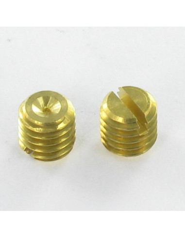 1 x Metalen schroeven zonder kop split Messing...
