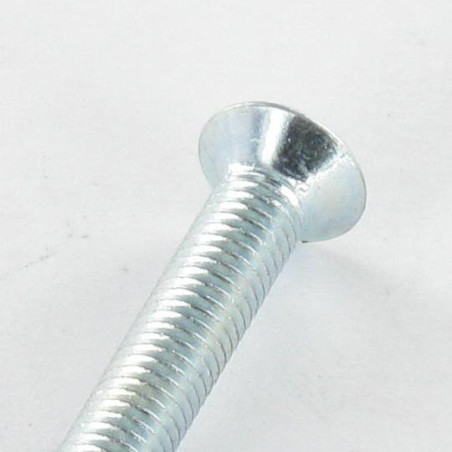1 x Metalen schroeven gefreesde kop Pozi PZ7 M4X6 Wit verzinkt staal