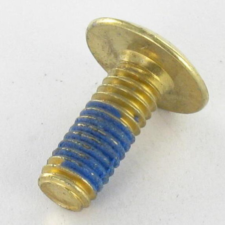 1 x Schroeven Bolkop breed rond M6X12 sleutel van 4 Wit verzinkt staal Remdraad