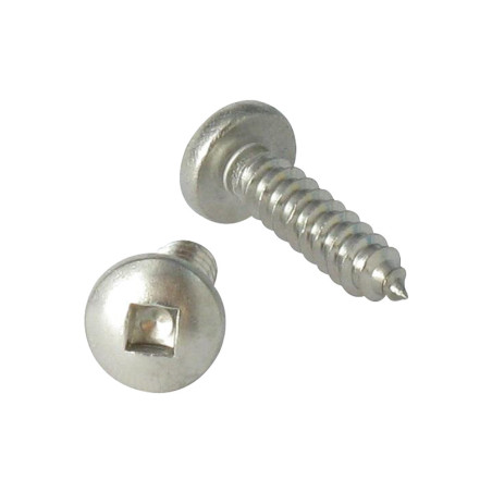 1 x Metaalplaatschroef cilindrische kop vierkant 4,8X13 Vierkante plattegrond 2 RVS A2