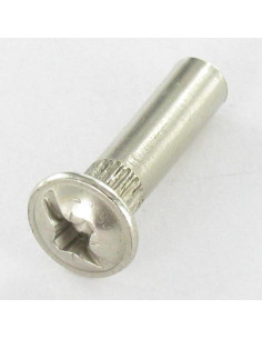 Moer Hulsmoer Pozi met split M4X15 5X20 Nikkelstaal