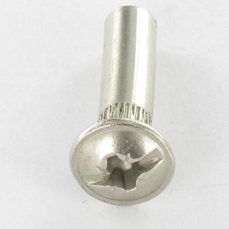 1 x Moer Hulsmoer Pozi met split M4X15 5X20 Nikkelstaal
