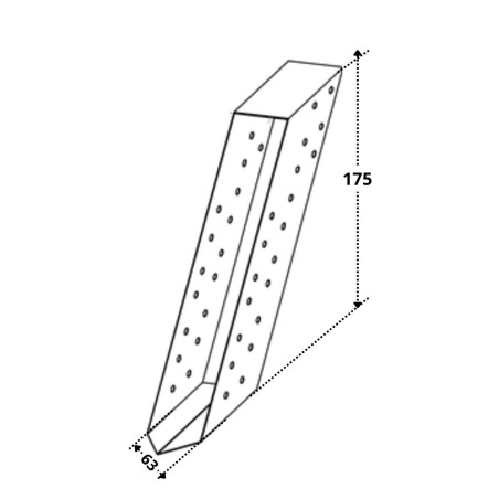 1 x Houtbalkconnector sendzimir 63X175