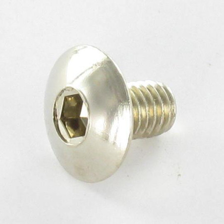 1 x Schroeven Bolkop breed rond M6X16 sleutel van 4 Nikkelstaal