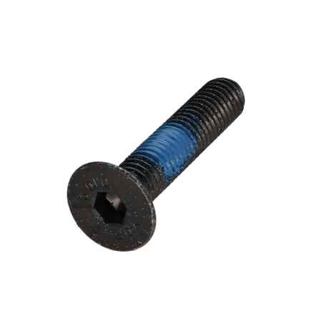 1 x Metalen schroeven FHC verzonken kop met zeskant print M8X40 volledige draad klasse 10.9 sleutel van 5 Zwart