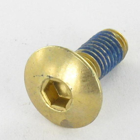 1 x Schroeven Bolkop breed rond M6X16 sleutel van 4 Messing staal FR